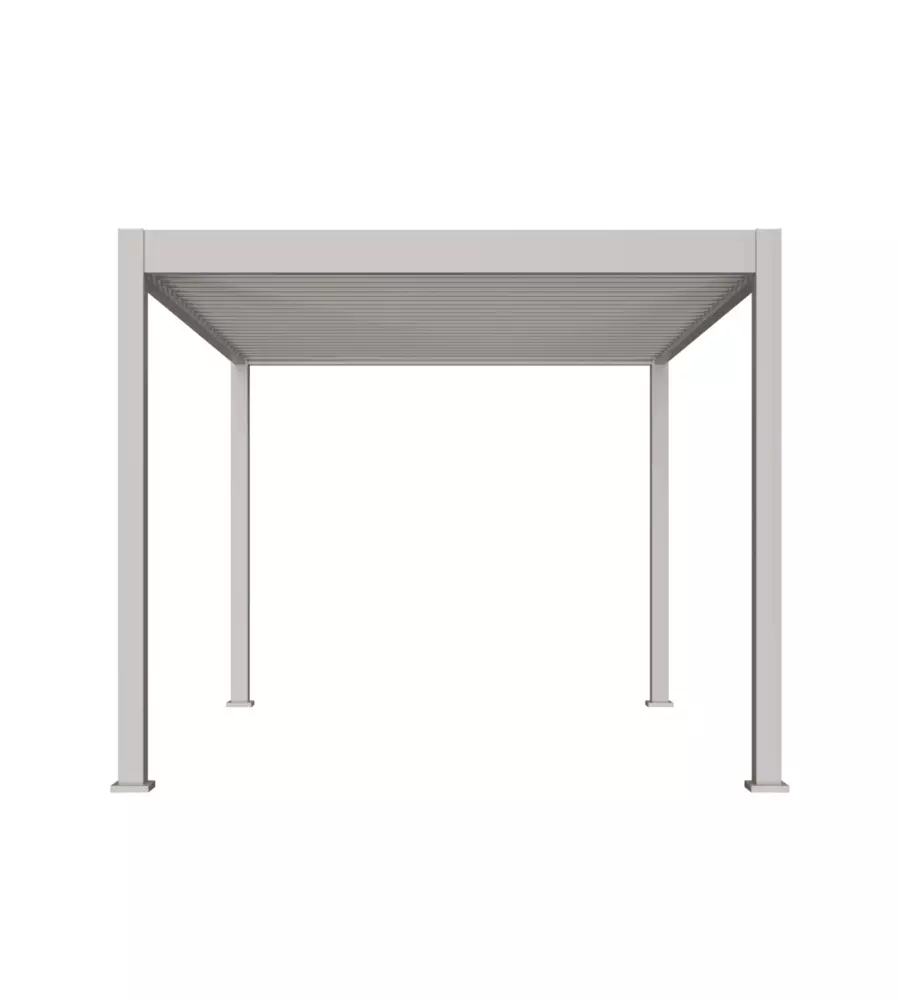 PERGOLA BIOCLIMATICA OMBRÉA "VS"  IN ALLUMINIO BEIGE SABBIA 397x303x257 CM