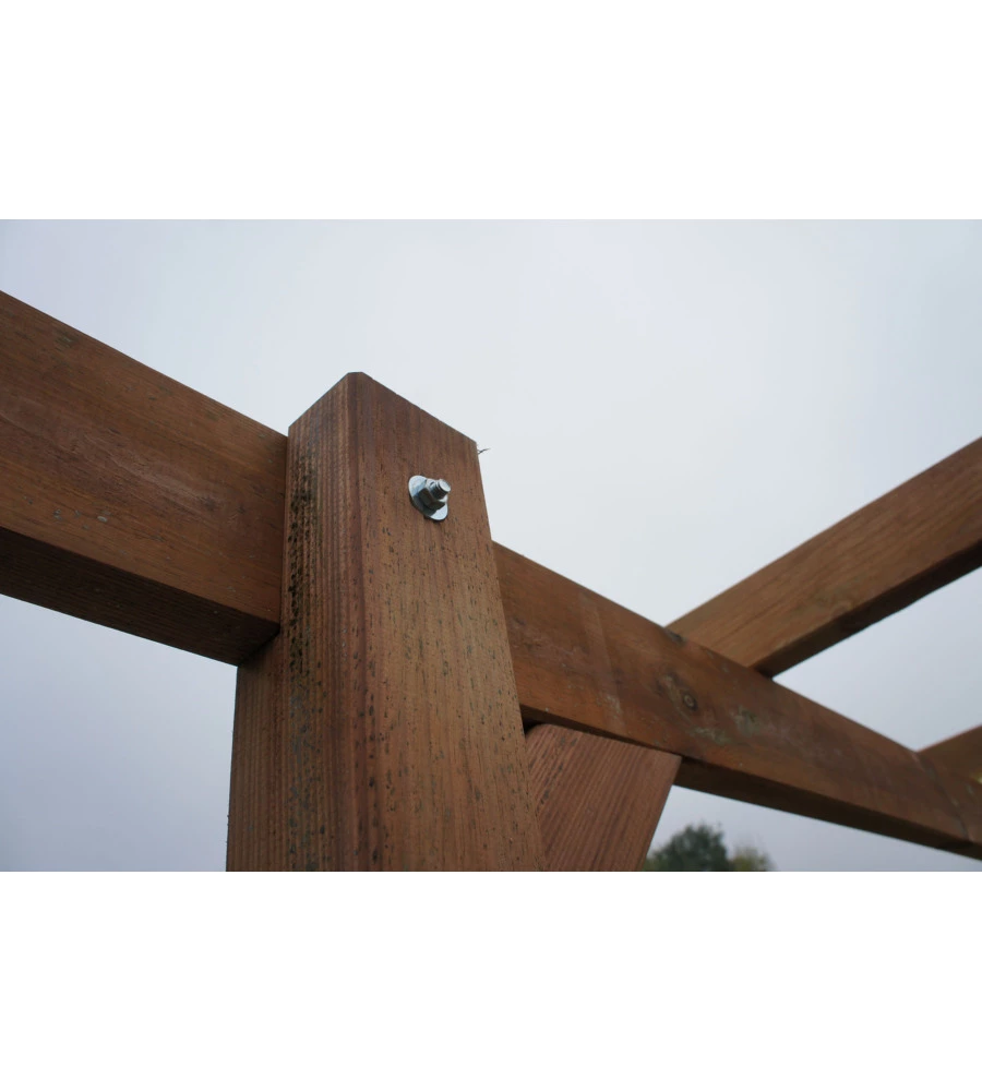 TETTOIA AUTO SINGOLA CHALET ET JARDIN "DELAHAYE" IN LEGNO DI ABETE 304X502X223 CM