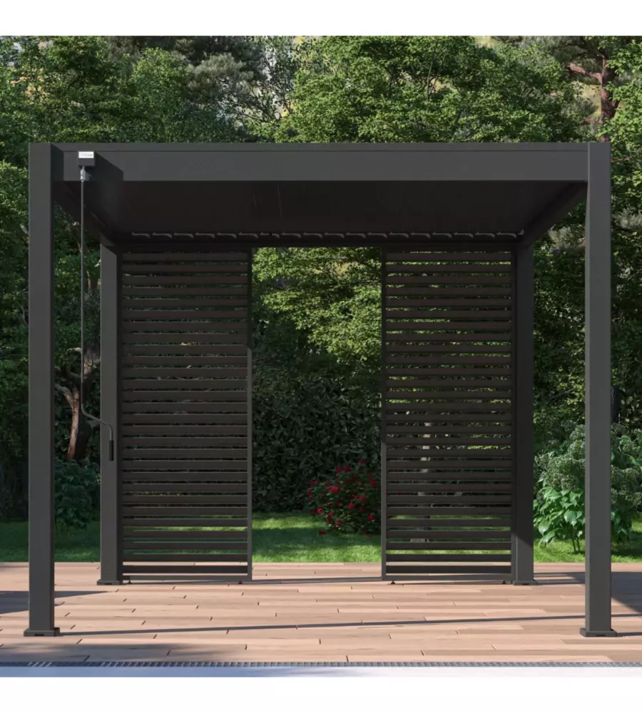 PANNELLO LATERALE PER PERGOLA OMBRÉA "VS"  IN ALLUMINIO ANTRACITE 1 MT