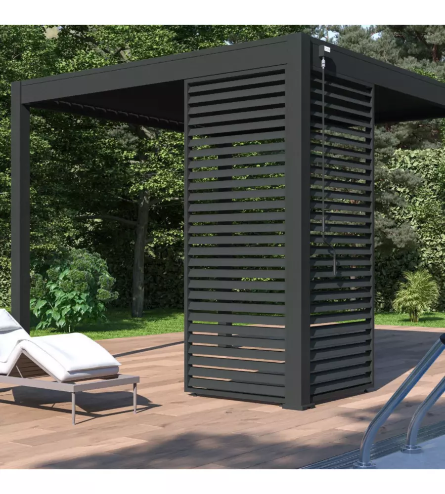 PANNELLO LATERALE PER PERGOLA OMBRÉA "VS"  IN ALLUMINIO ANTRACITE 1 MT