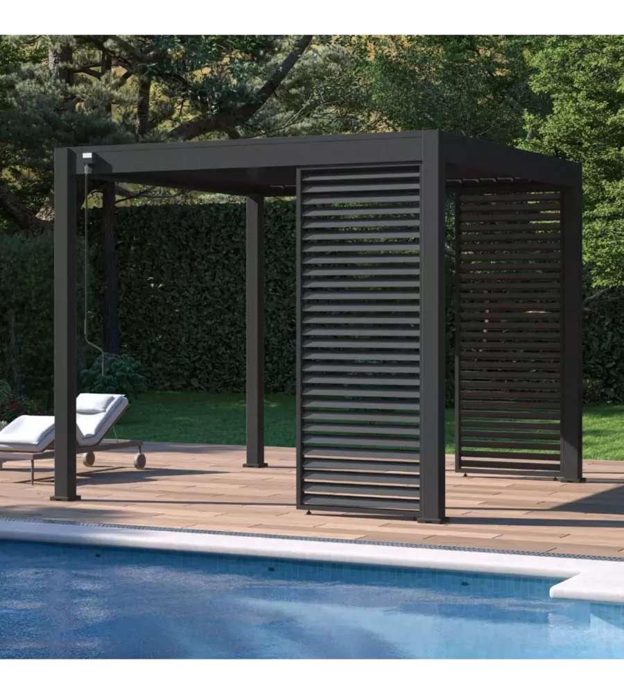 PANNELLO LATERALE PER PERGOLA OMBRÉA "VS"  IN ALLUMINIO ANTRACITE 1 MT