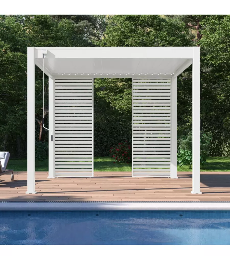 PANNELLO LATERALE PER PERGOLA OMBRÉA "VS" IN ALLUMINIO BIANCO 1 MT
