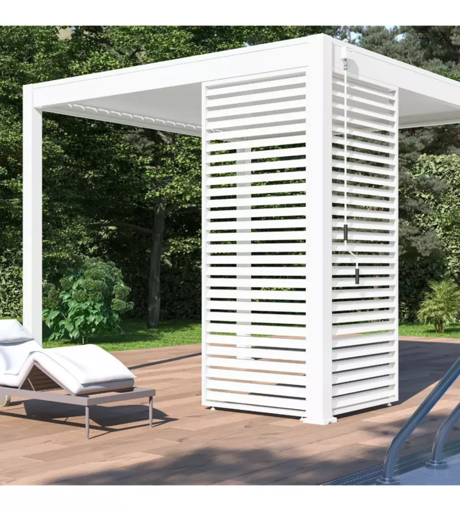 PANNELLO LATERALE PER PERGOLA OMBRÉA "VS" IN ALLUMINIO BIANCO 1 MT