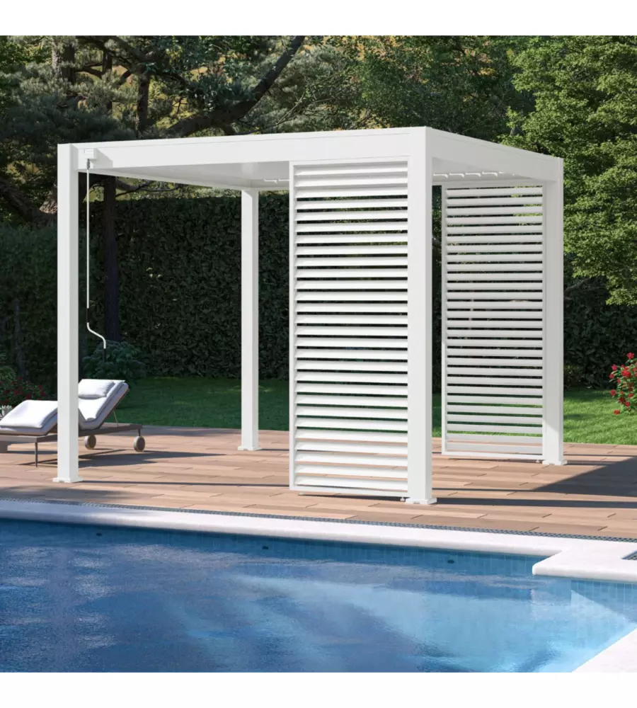 PANNELLO LATERALE PER PERGOLA OMBRÉA "VS" IN ALLUMINIO BIANCO 1 MT
