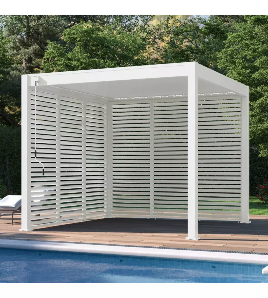 PANNELLO LATERALE PER PERGOLA OMBRÉA "VS" IN ALLUMINIO BIANCO 1 MT