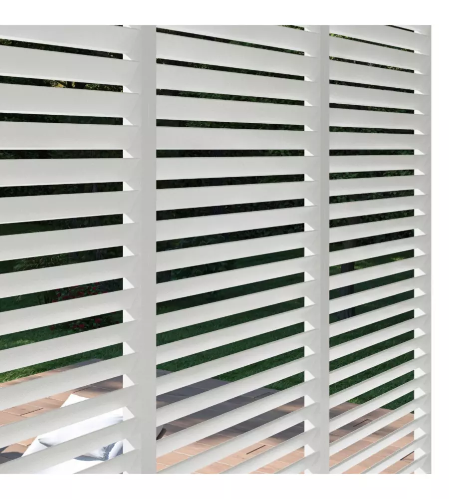 PANNELLO LATERALE PER PERGOLA OMBRÉA "VS" IN ALLUMINIO BIANCO 1 MT