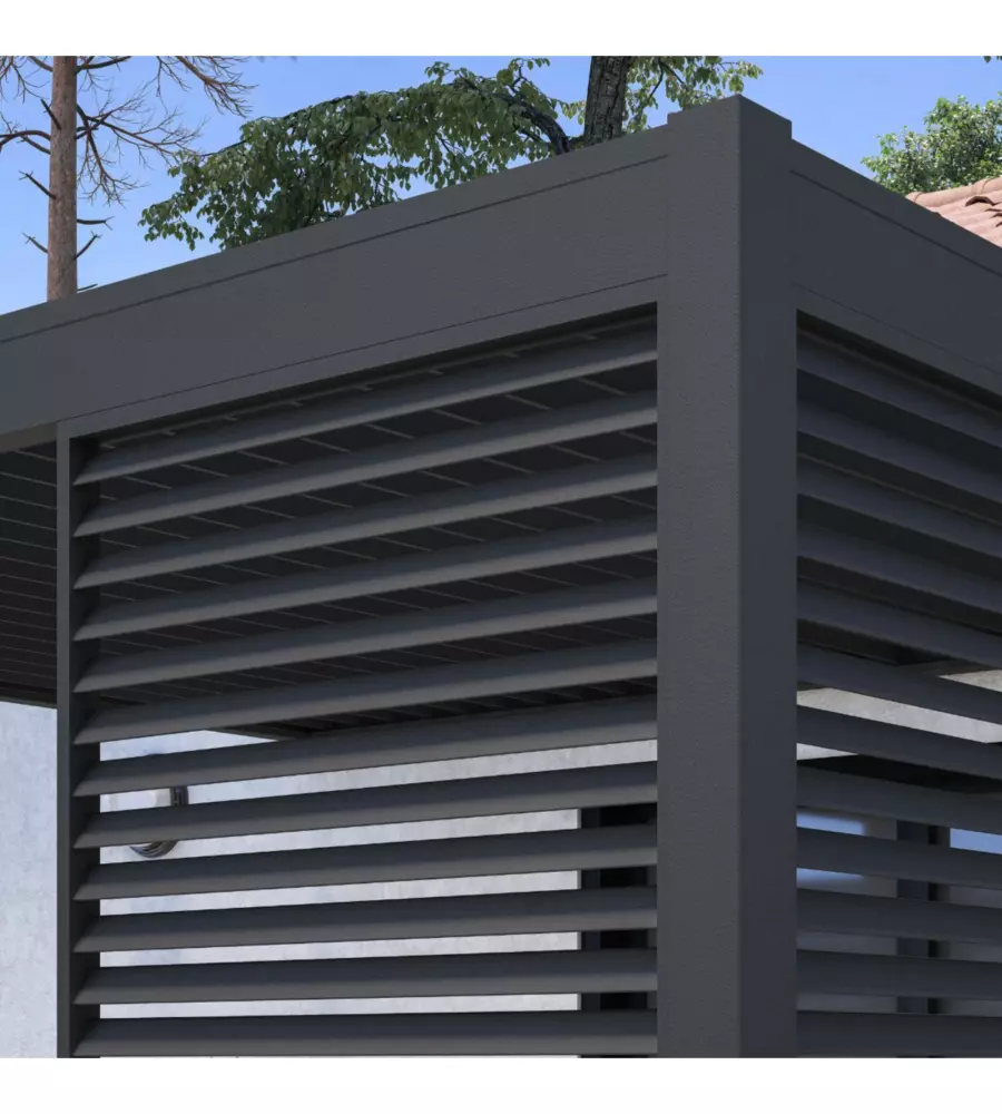 PANNELLO A LAMELLE PER PERGOLA OMBRÉA "VS"  IN ALLUMINIO ANTRACITE 1,3 MT