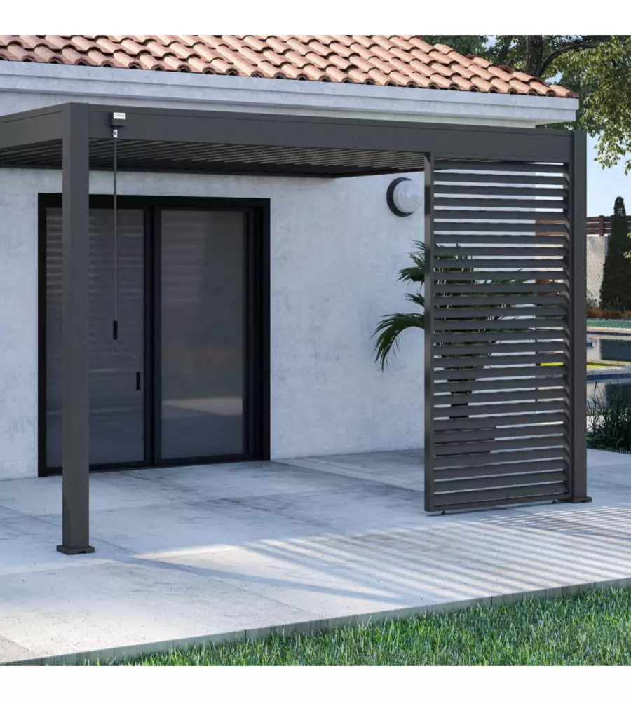 PANNELLO A LAMELLE PER PERGOLA OMBRÉA "VS"  IN ALLUMINIO ANTRACITE 1,3 MT