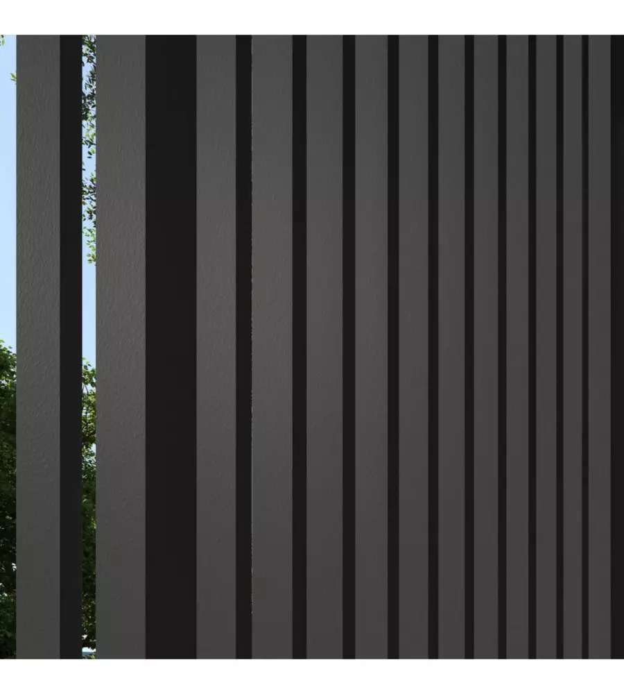PANNELLO LATERALE A LAMELLE VERTICALI PER PERGOLA OMBRÉA "VS"  IN ALLUMINIO ANTRACITE 1 MT