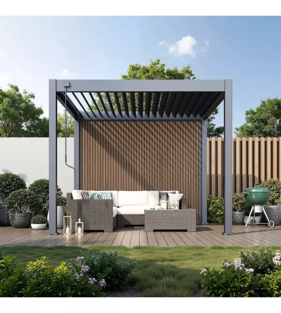 PANNELLO LATERALE PER PERGOLA OMBRÉA IN TECK LATO 3 MT