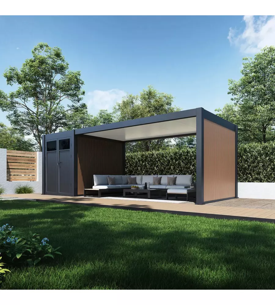 PANNELLO LATERALE PER PERGOLA OMBRÉA IN TECK LATO 3 MT