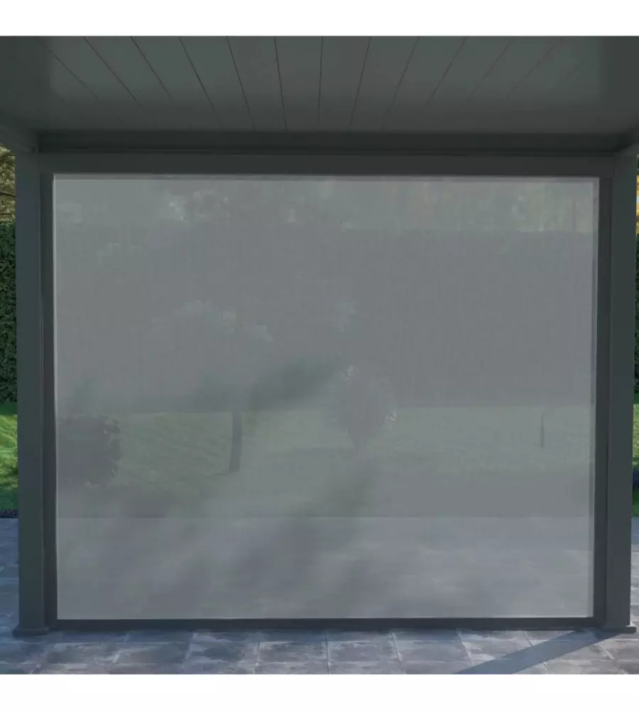 TENDA LATERALE PER PERGOLA OMBRÉA "VS" IN TEXTILENE ANTRACITE LATO 3 MT