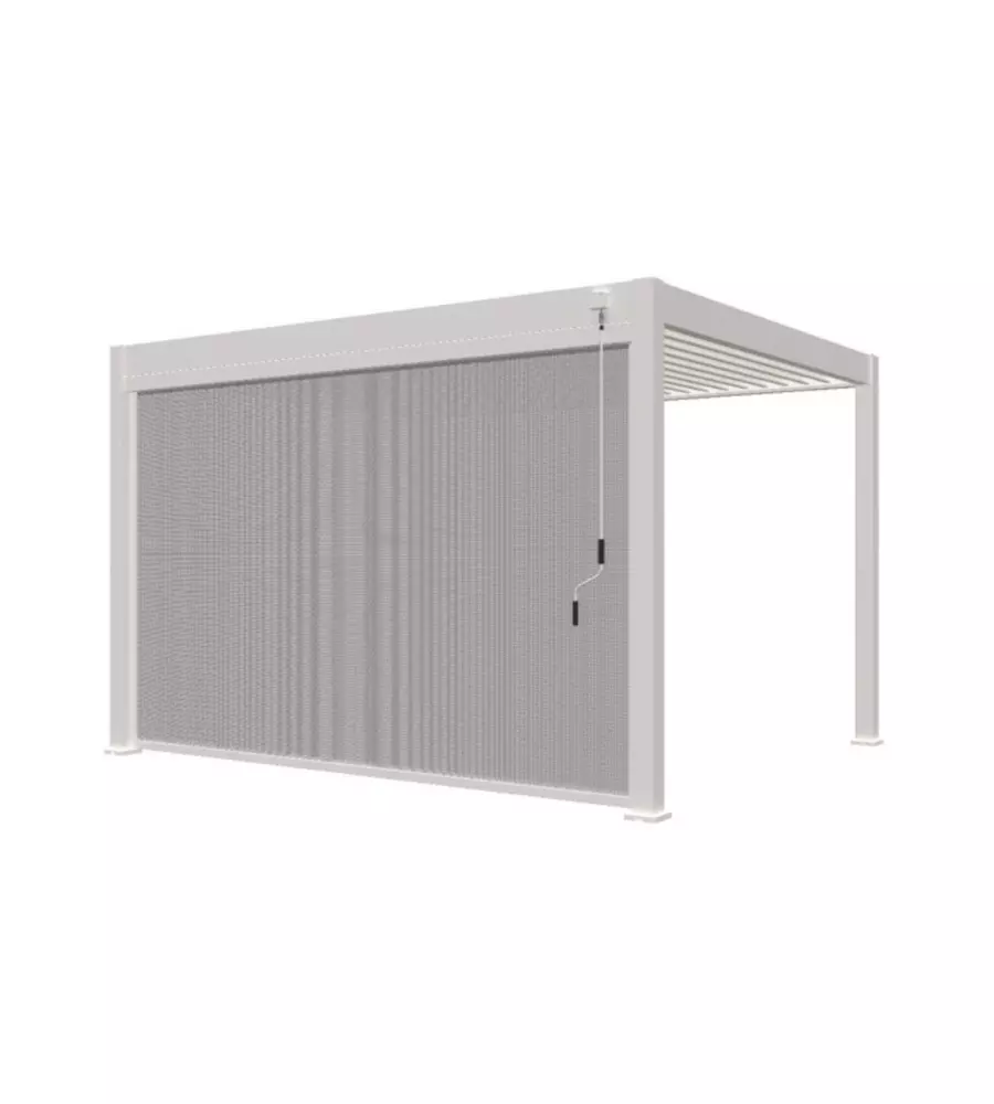TENDA LATERALE PER PERGOLA OMBRÉA "VS" IN TEXTILENE BIANCO LATO 4 MT