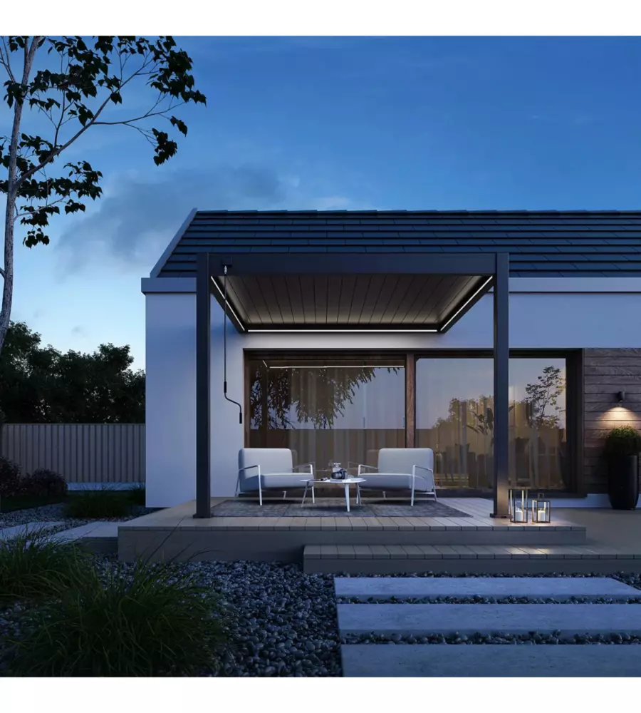 KIT ULLIMINAZIONE LED PER PERGOLA ADDOSSATA OMBRÉA 300X300 CM