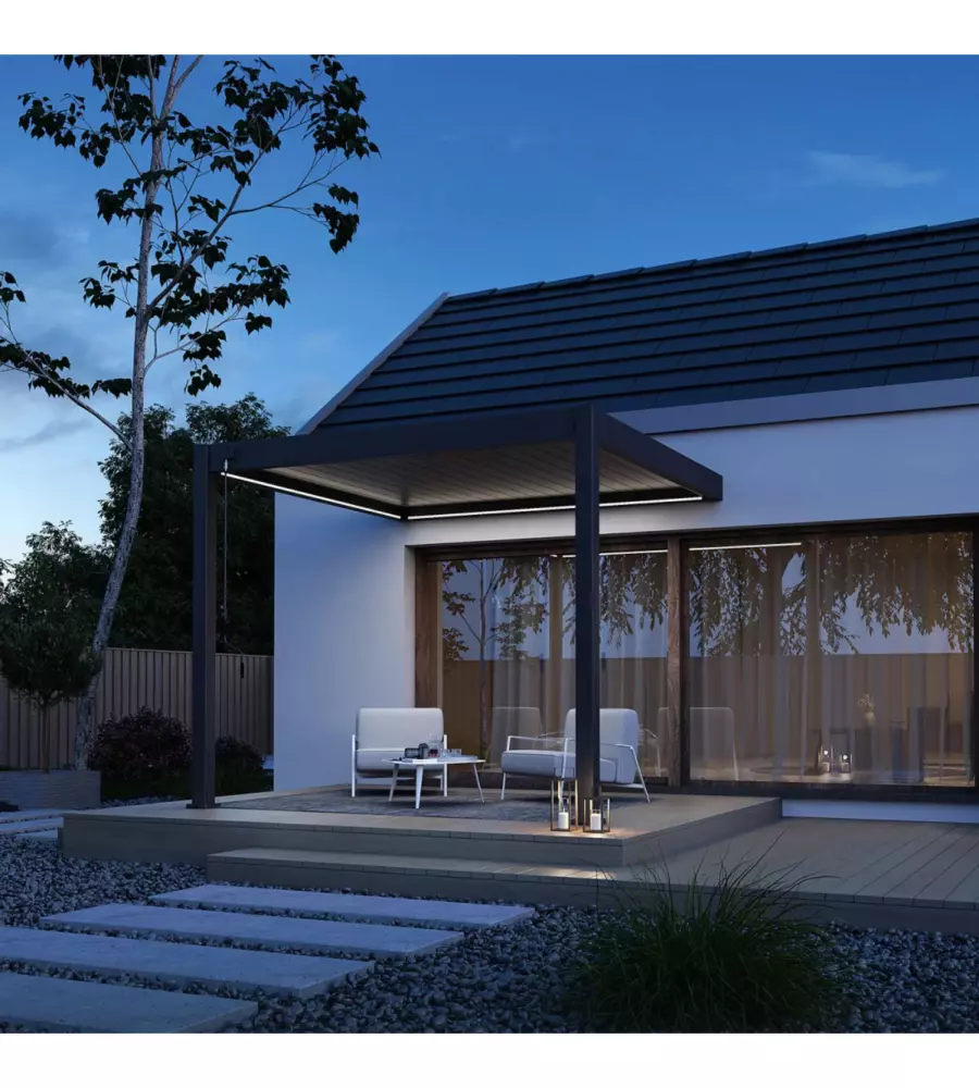 KIT ULLIMINAZIONE LED PER PERGOLA ADDOSSATA OMBRÉA 300X300 CM