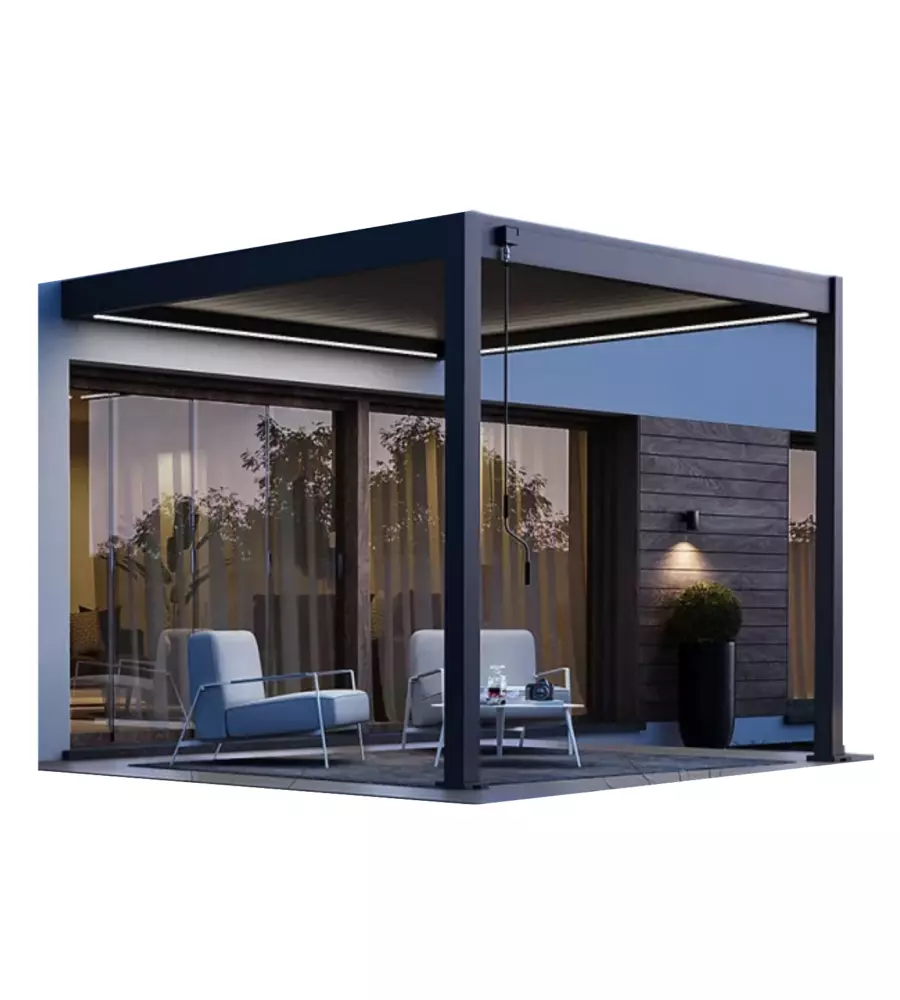 KIT ULLIMINAZIONE LED PER PERGOLA ADDOSSATA OMBRÉA 300X300 CM