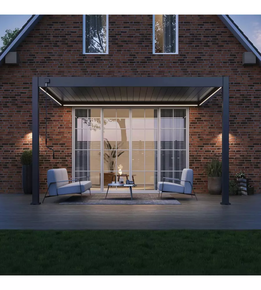 KIT ULLIMINAZIONE LED PER PERGOLA ADDOSSATA OMBRÉA 300X400 CM