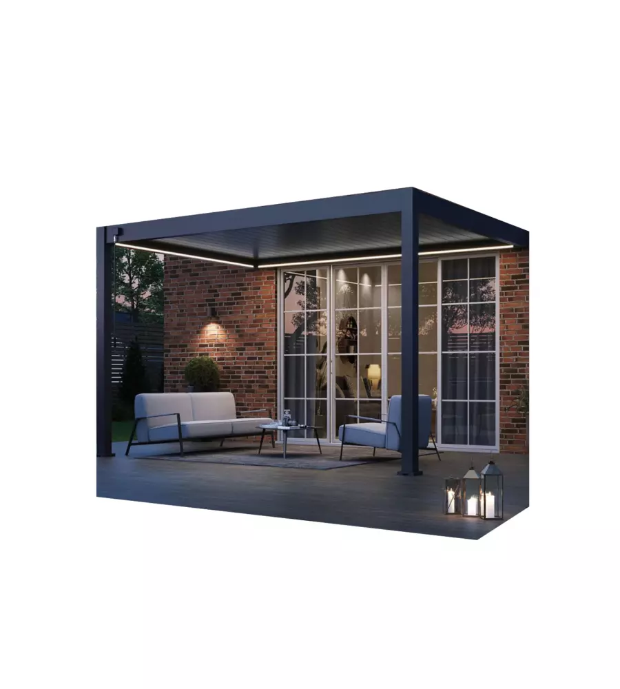 KIT ULLIMINAZIONE LED PER PERGOLA ADDOSSATA OMBRÉA 300X400 CM