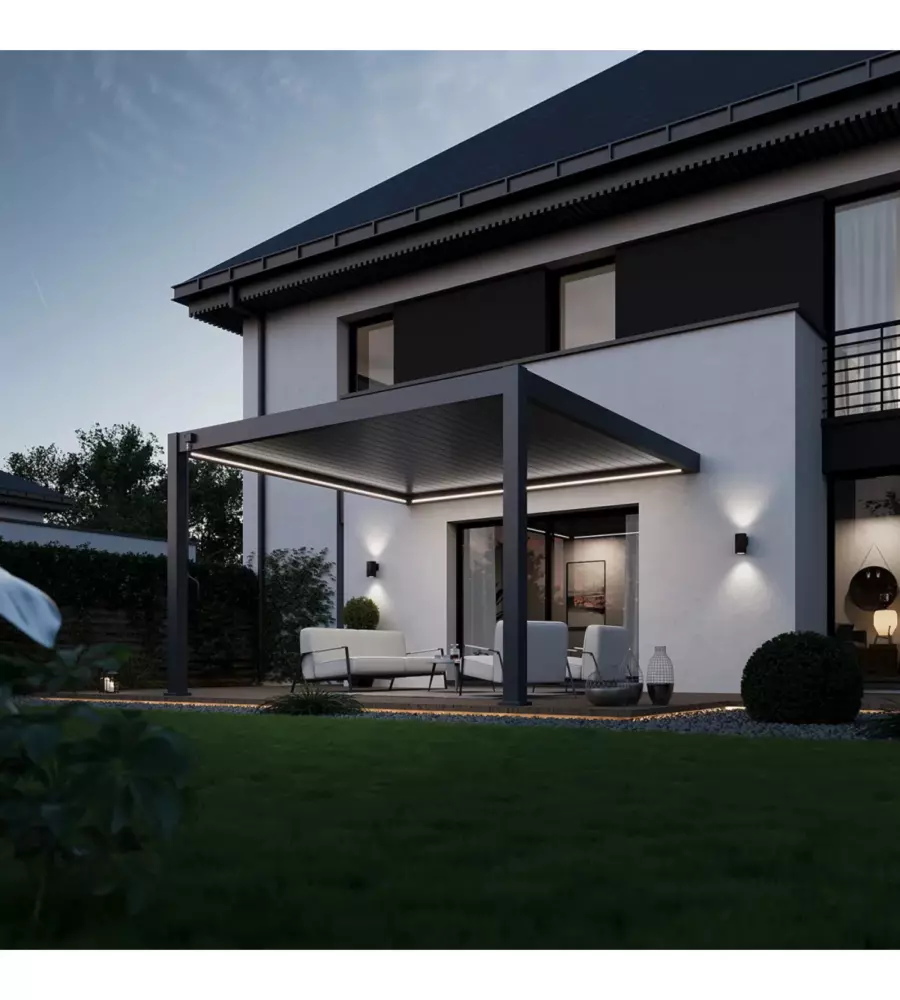 KIT ULLIMINAZIONE LED PER PERGOLA ADDOSSATA OMBRÉA 400X400 CM