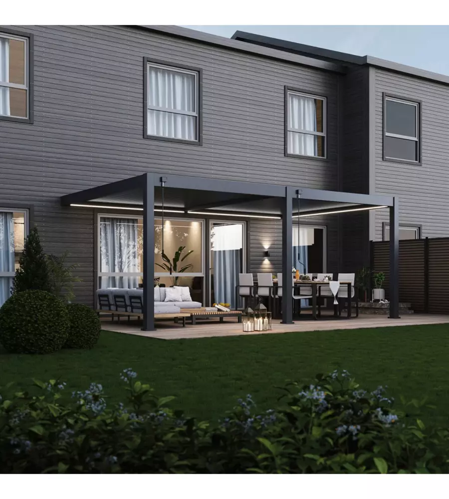 KIT ILLUMINAZIONE LED PERGOLA ADDOSSATA 4X6MT