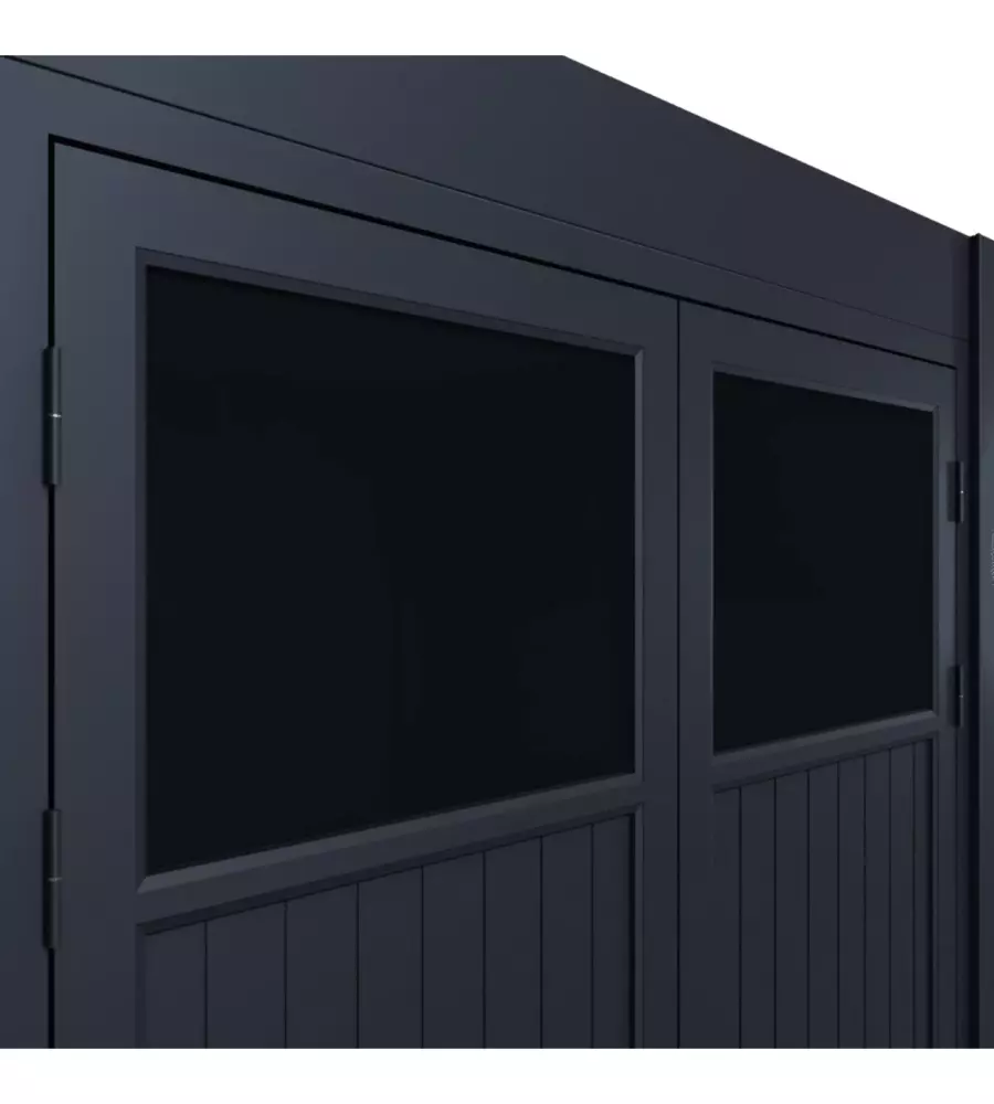 CASETTA DA GIARDINO OMBRÉA IN ALLUMINIO ANTRACITE 204,2X393,8X255,8 CM