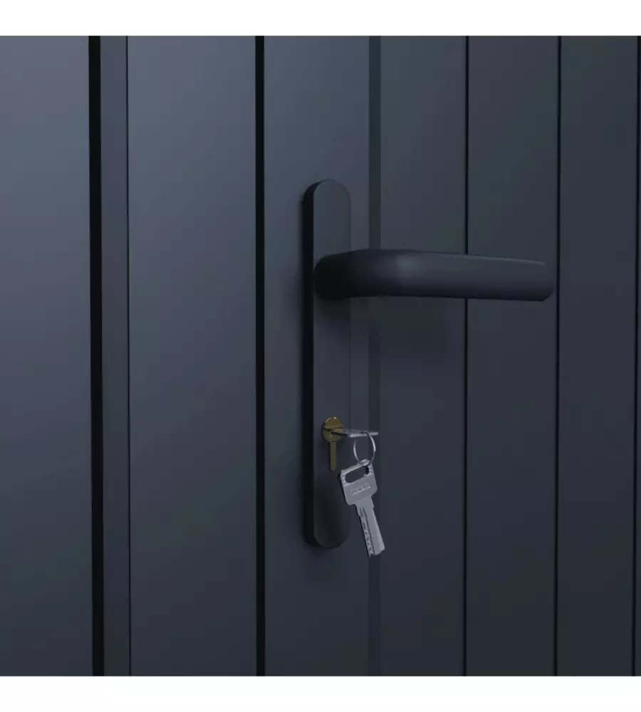 CASETTA DA GIARDINO OMBRÉA IN ALLUMINIO ANTRACITE 204,2X393,8X255,8 CM