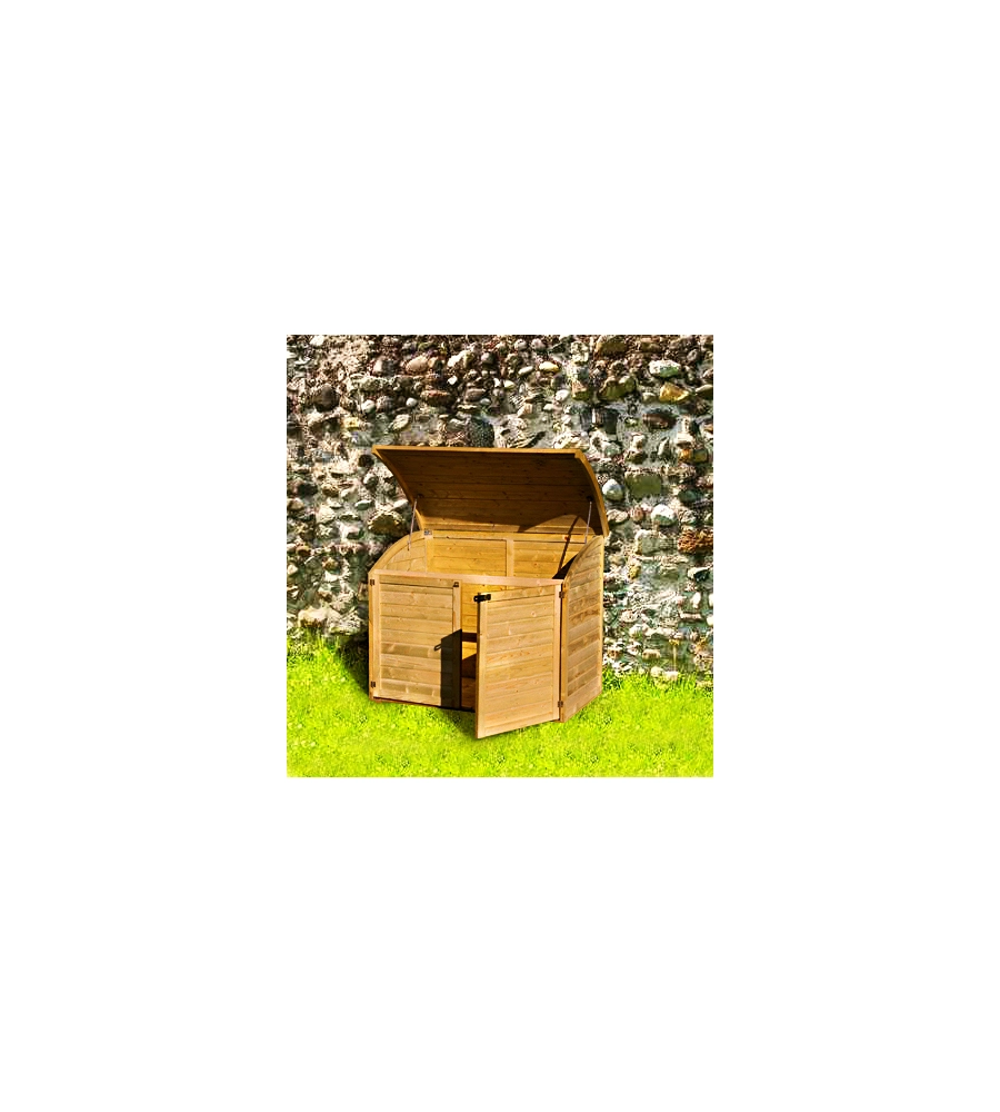 BAULE DA ESTERNO CHALET ET JARDIN "TOPAZE 1200" IN LEGNO DI ABETE 154X96X125 CM