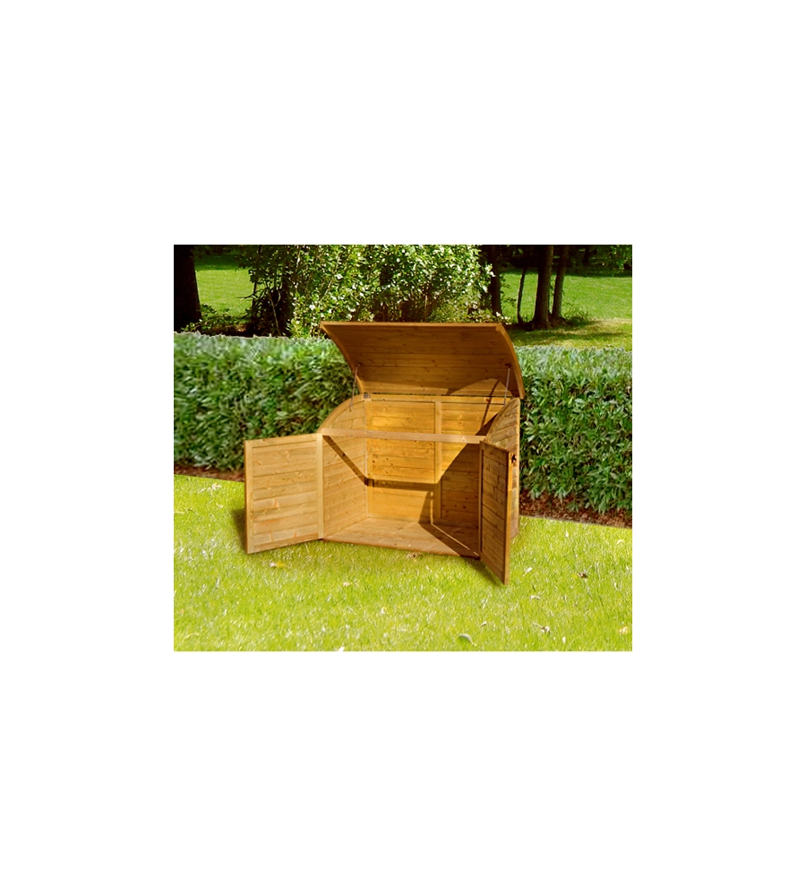 BAULE DA ESTERNO CHALET ET JARDIN "TOPAZE 1200" IN LEGNO DI ABETE 154X96X125 CM
