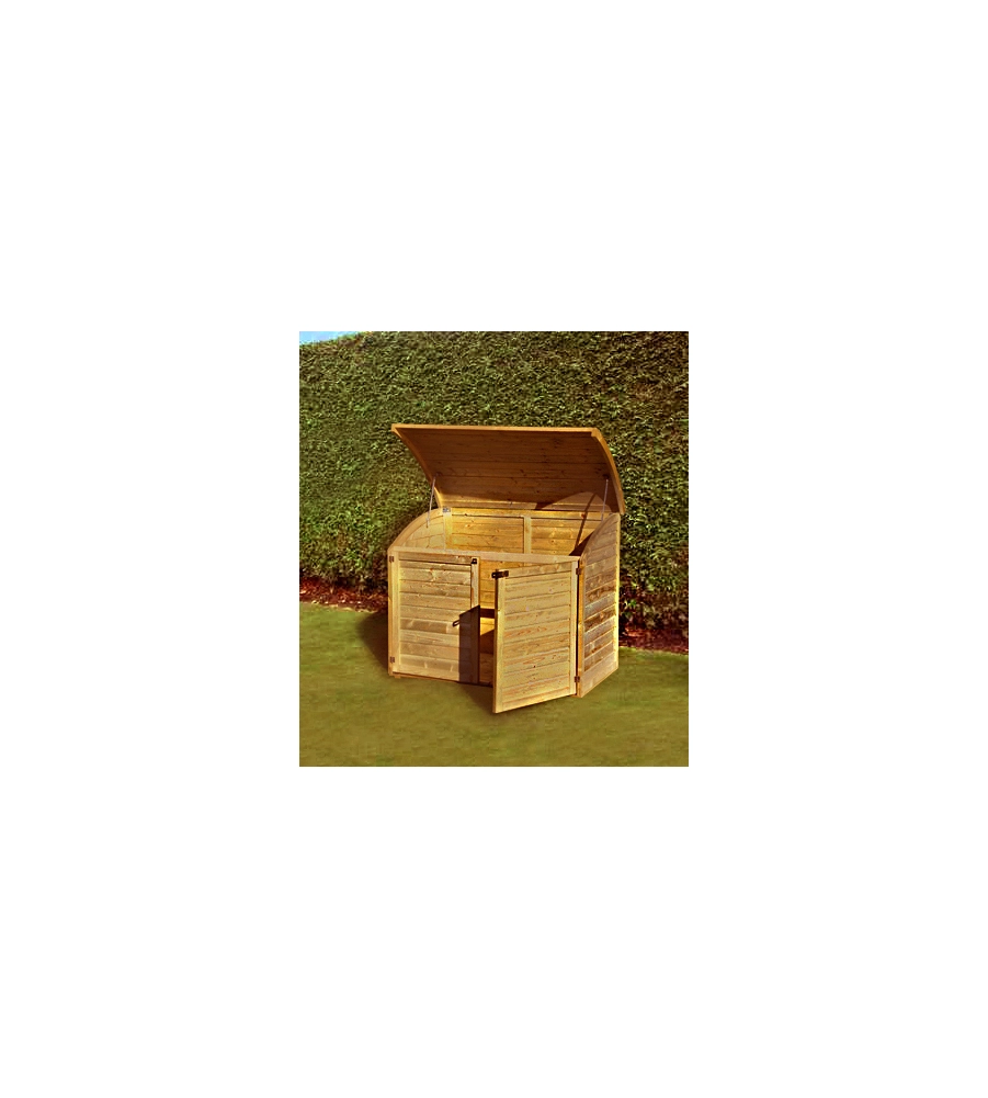 BAULE DA ESTERNO CHALET ET JARDIN "TOPAZE 1200" IN LEGNO DI ABETE 154X96X125 CM