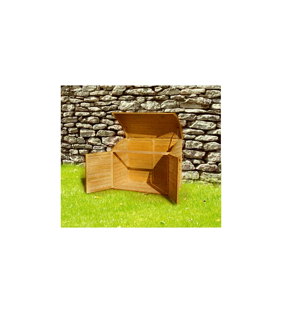 BAULE DA ESTERNO CHALET ET JARDIN "TOPAZE 1200" IN LEGNO DI ABETE 154X96X125 CM