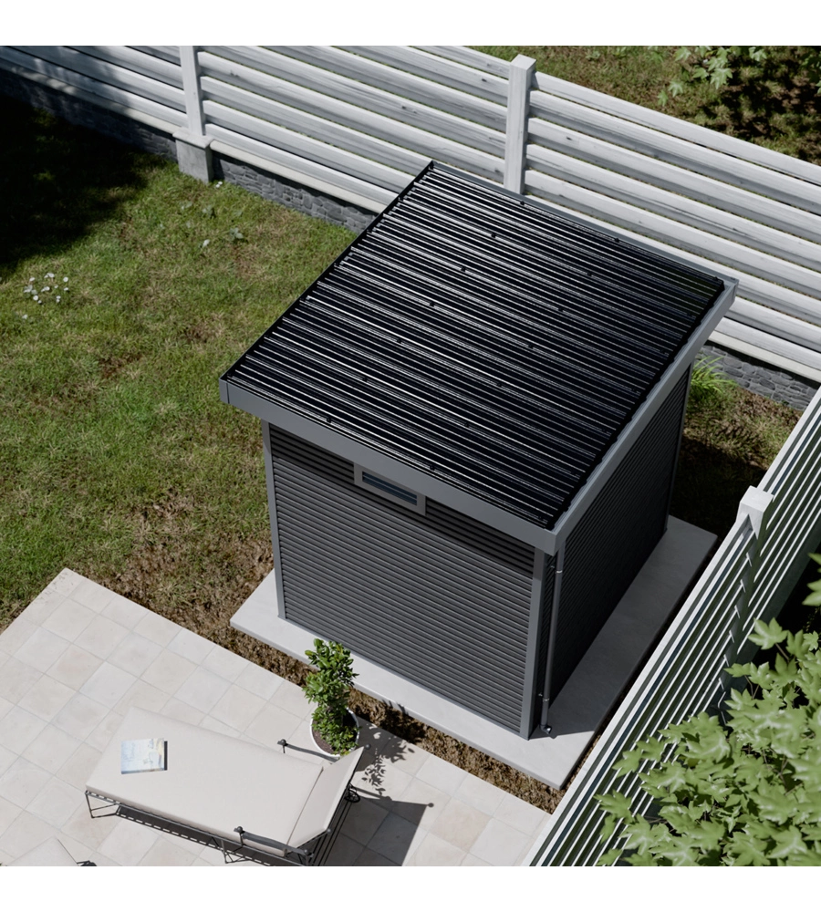 CASETTA IN LEGNO DA GIARDINO BARAC "ONYX" ANTRACITE 225X223X237 cm