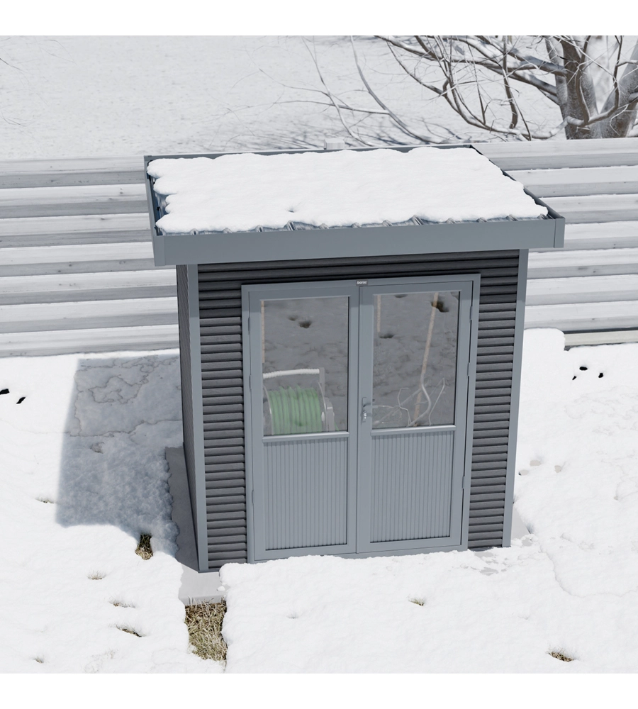 CASETTA IN LEGNO DA GIARDINO BARAC "ONYX" ANTRACITE 225X223X237 cm