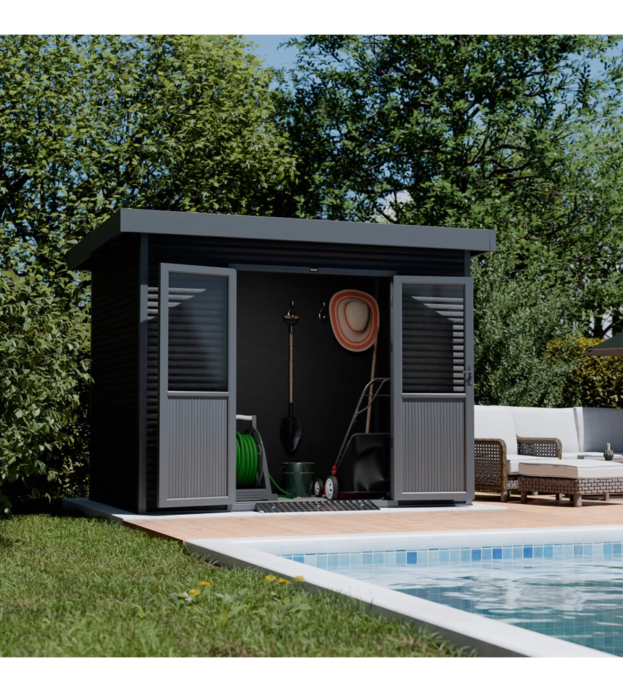 CASETTA IN LEGNO DA GIARDINO BARAC "ONYX" ANTRACITE 333X225X237 CM