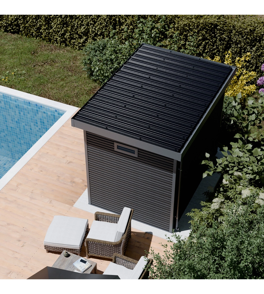 CASETTA IN LEGNO DA GIARDINO BARAC "ONYX" ANTRACITE 333X225X237 CM