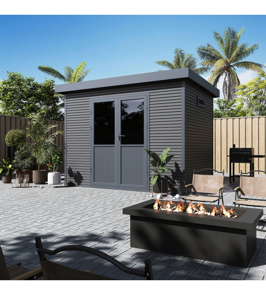 CASETTA IN LEGNO DA GIARDINO BARAC "ONYX" ANTRACITE 333X225X237 CM