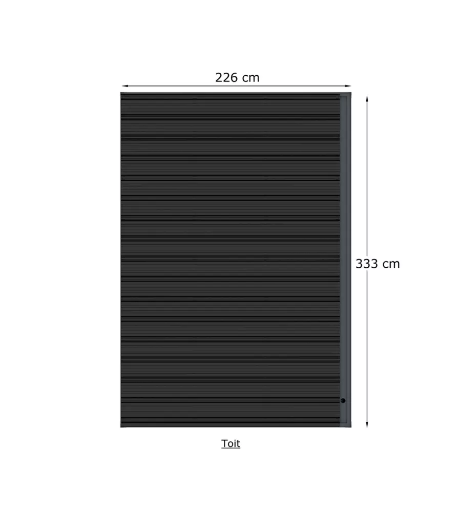 CASETTA IN LEGNO DA GIARDINO BARAC "ONYX" ANTRACITE 333X225X237 CM