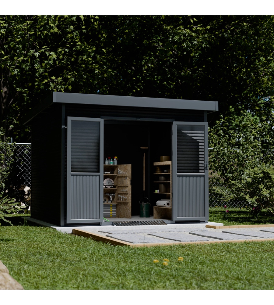 CASETTA IN LEGNO DA GIARDINO BARAC "ONYX" ANTRACITE 333X326X237 CM