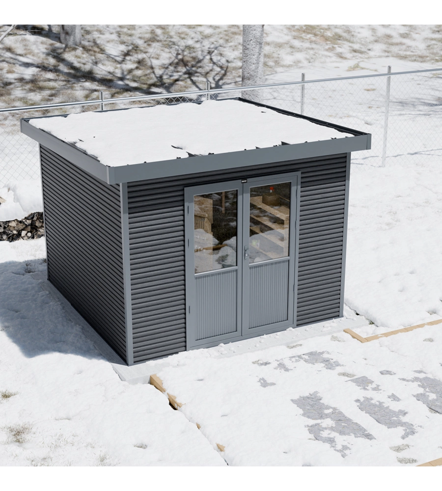 CASETTA IN LEGNO DA GIARDINO BARAC "ONYX" ANTRACITE 333X326X237 CM