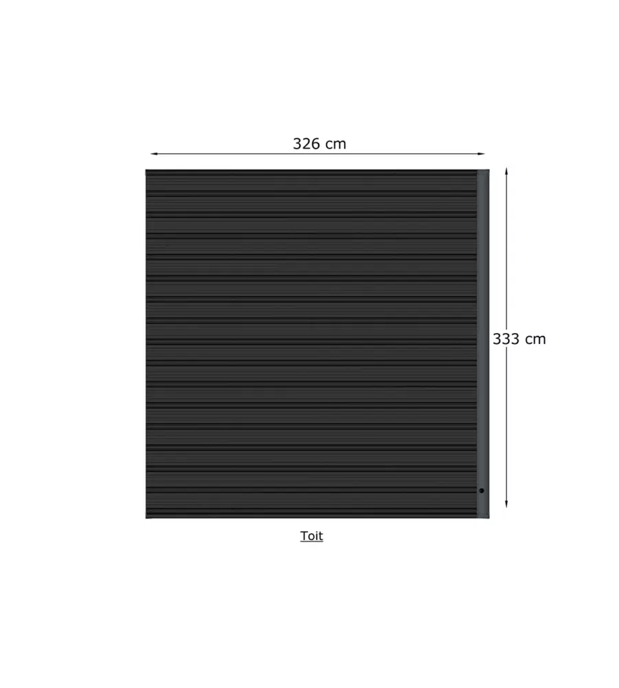 CASETTA IN LEGNO DA GIARDINO BARAC "ONYX" ANTRACITE 333X326X237 CM