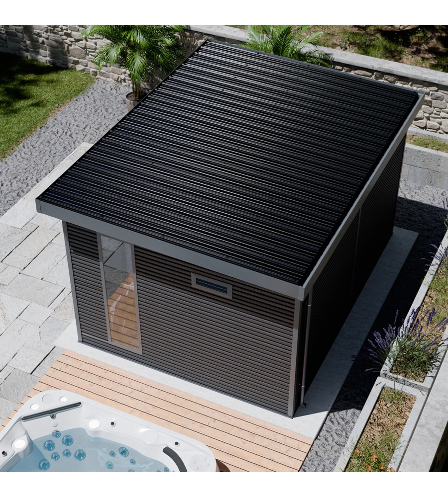 CASETTA IN LEGNO DA GIARDINO BARAC "ONYX" ANTRACITE 447X326X237 CM