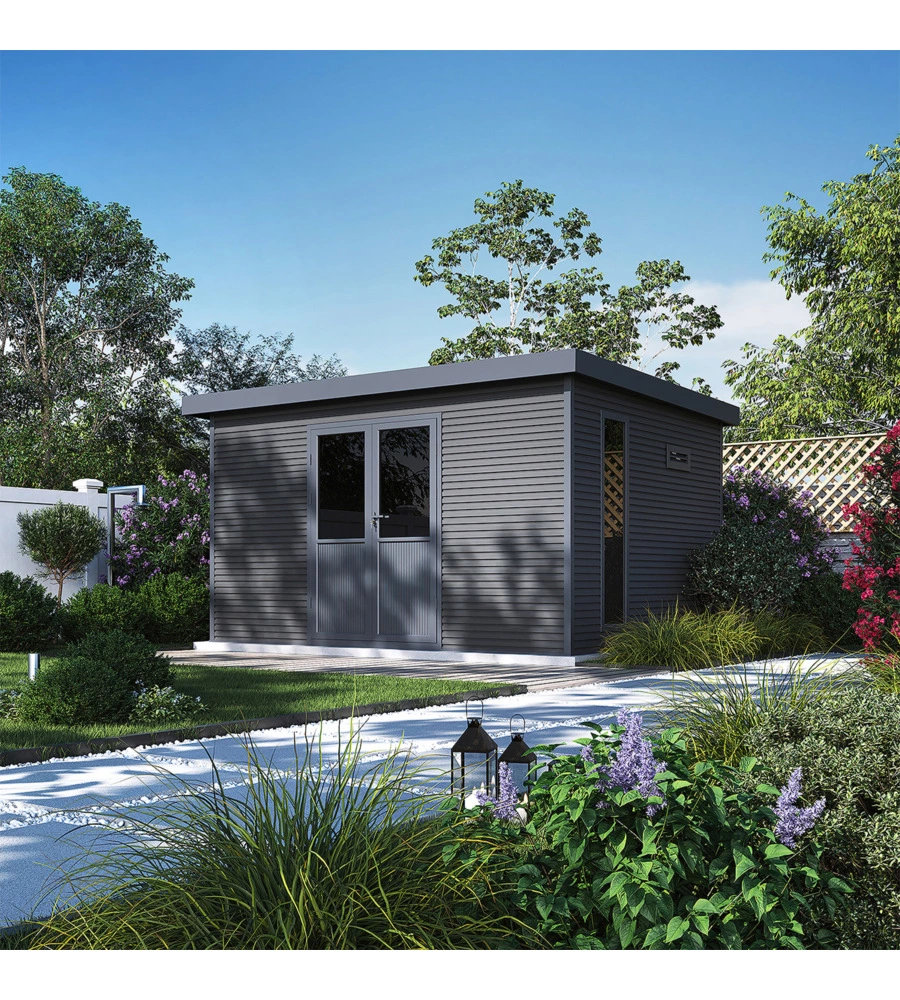 CASETTA IN LEGNO DA GIARDINO BARAC "ONYX" ANTRACITE 447X326X237 CM
