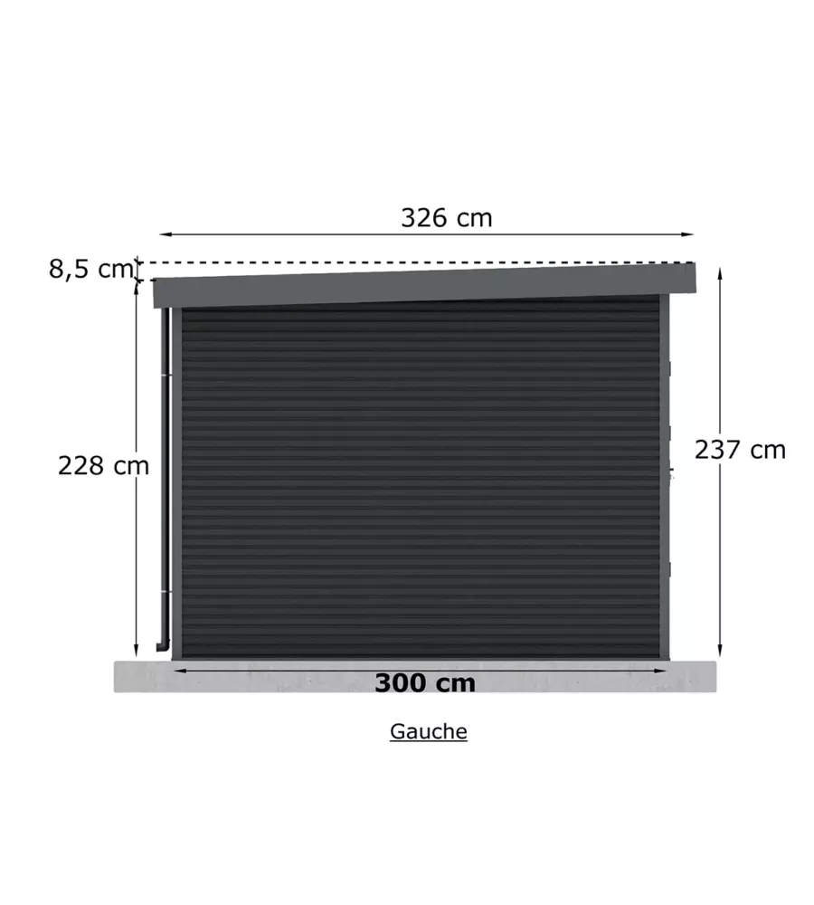 CASETTA IN LEGNO DA GIARDINO BARAC "ONYX" ANTRACITE 447X326X237 CM