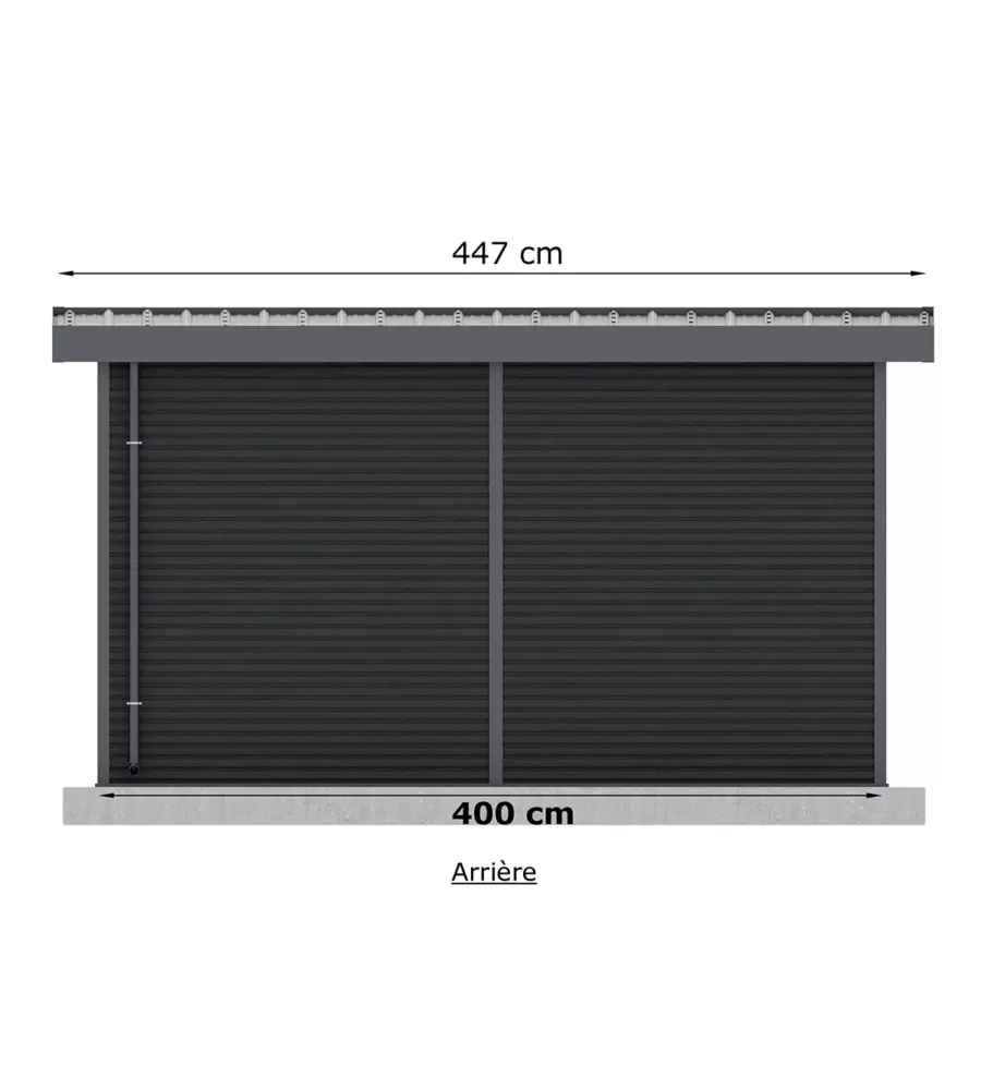 CASETTA IN LEGNO DA GIARDINO BARAC "ONYX" ANTRACITE 447X326X237 CM