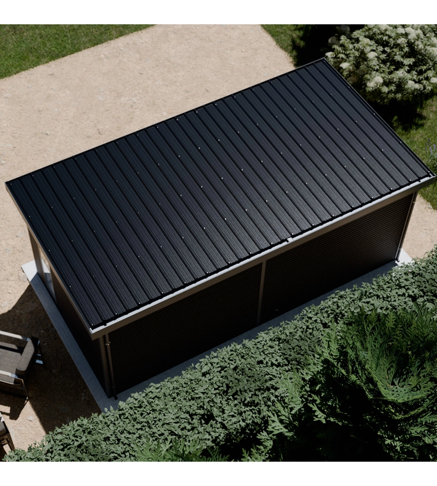 CASETTA IN LEGNO DA GIARDINO BARAC "ONYX" ANTRACITE 629X326X237 CM