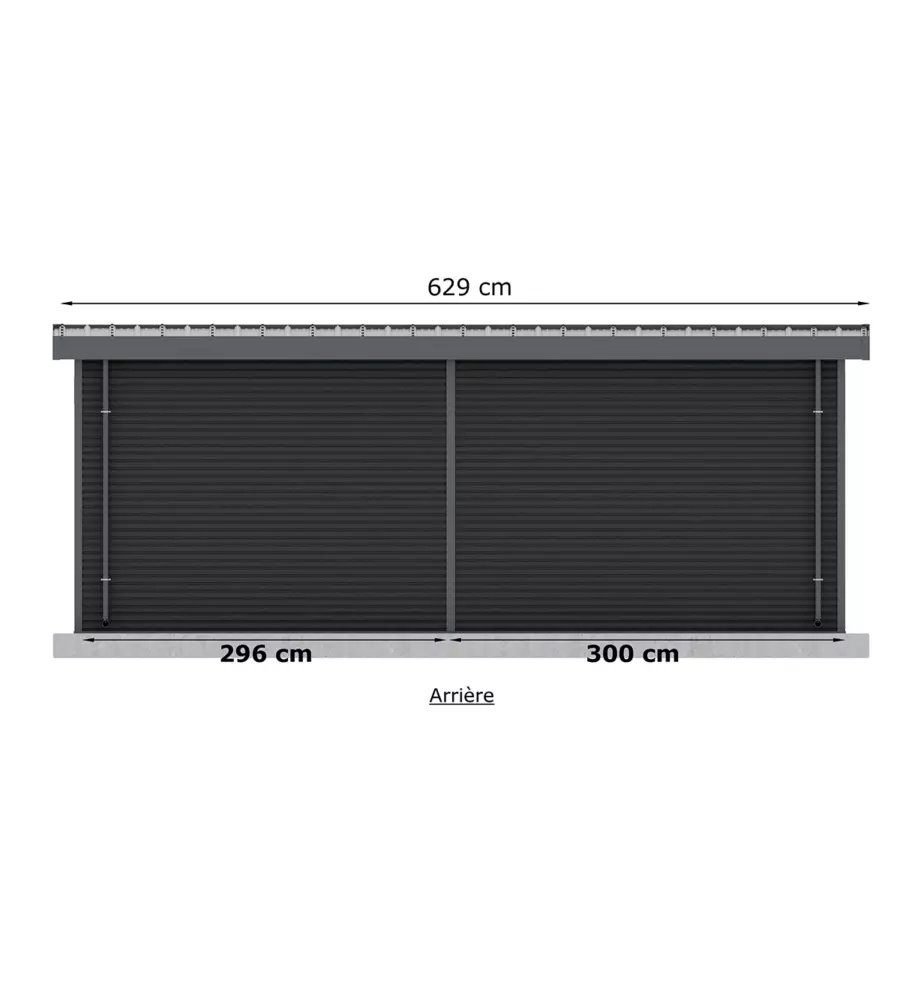 CASETTA IN LEGNO DA GIARDINO BARAC "ONYX" ANTRACITE 629X326X237 CM
