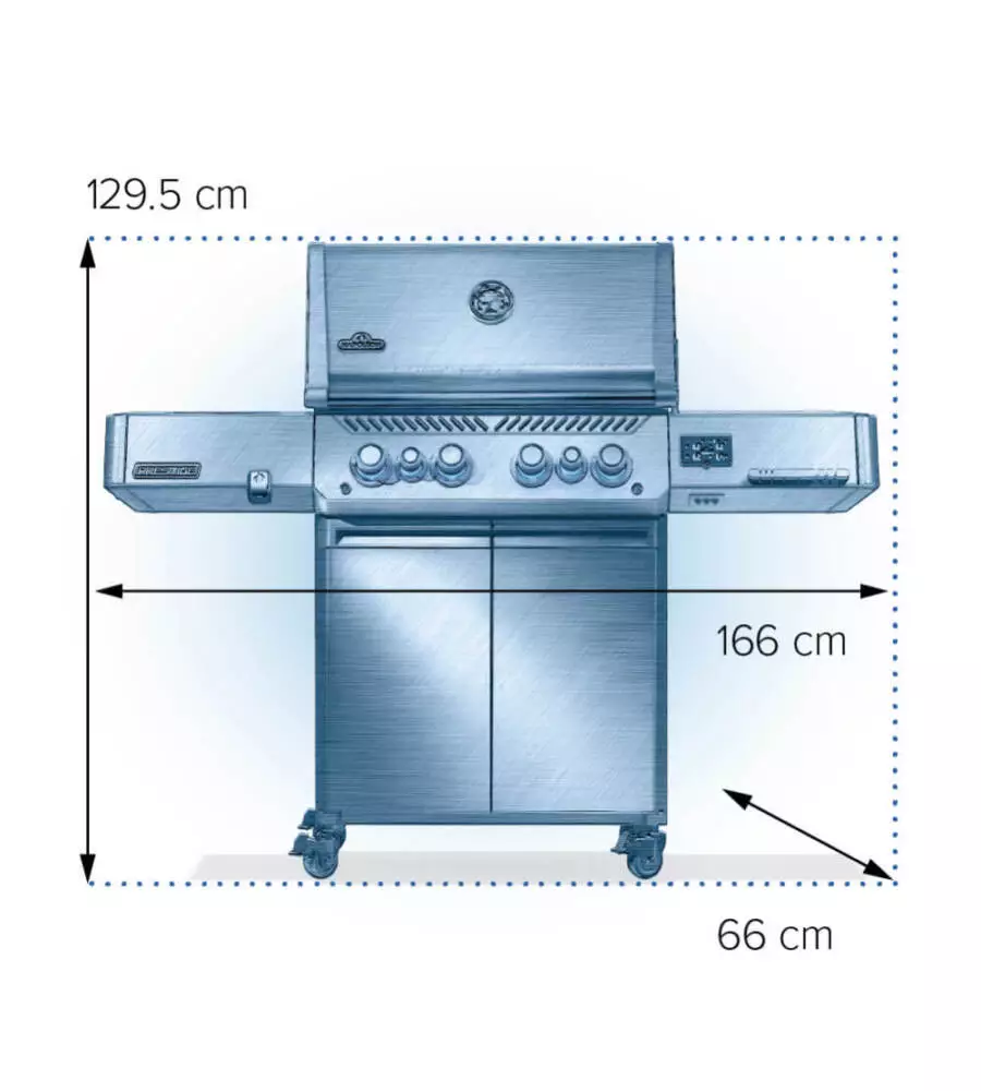 BARBECUE A GAS NAPOLOEN "PHANTOM PRESTIGE 500 CONNECTED" 6 BRUCIATORI