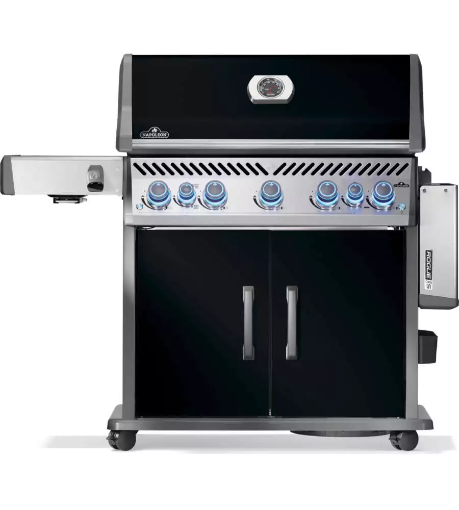 BARBECUE A GAS NAPOLEON "ROGUE PRO-S 625 RSIB" NERO 7 BRUCIATORI
