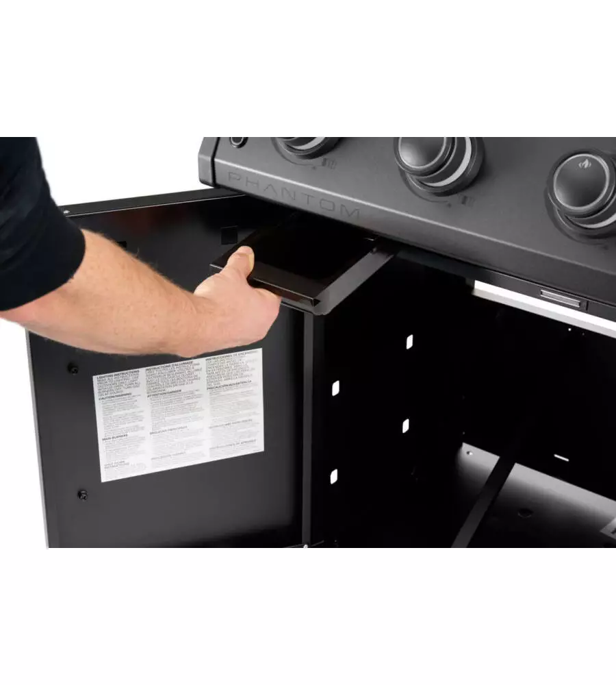 BARBECUE A GAS NAPOLEON "ROGUE PRO PHANTOM 30" NERO 4 BRUCIATORI