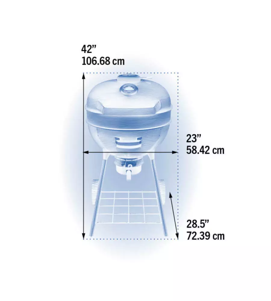 BARBECUE A CARBONE NAPOLOEN "PRO 22" NERO Ø 55 CM