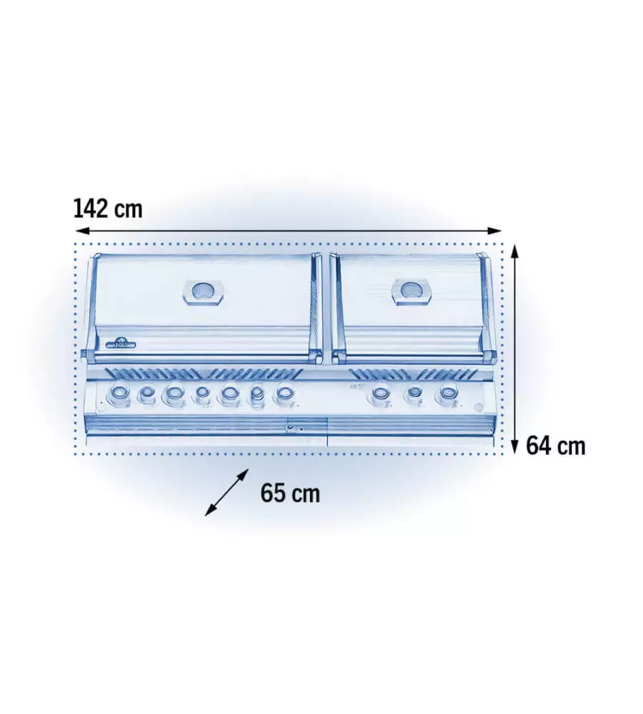 BARBECUE A GAS DA INCASSO NAPOLEON "PRESTIGE PRO 825 RBI" GRIGIO 9 BRUCIATORI